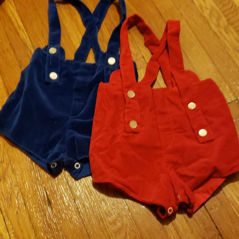 Formal velvet lined suspender shorts formal